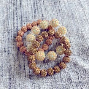 Sparkly beaded bracelets